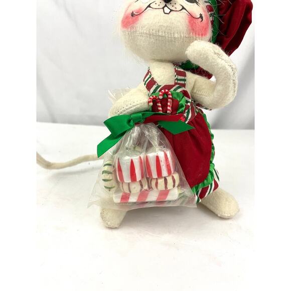 VTG Peppermint Mouse Chef AnnaLee Mobilitee Plush Doll 2005 Holiday Christmas - Picture 8 of 14